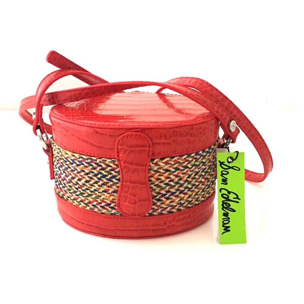 SAM EDELMAN Evalynn Straw Crossbody
